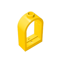 GOBRICKS GDS-872 Window 1 x 2 x 2 2/3 with Rounded Top - YWOBB