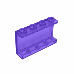 GOBRICKS GDS-787 Panel 1 x 4 x 2 with Side Supports - Hollow Studs - YWOBB