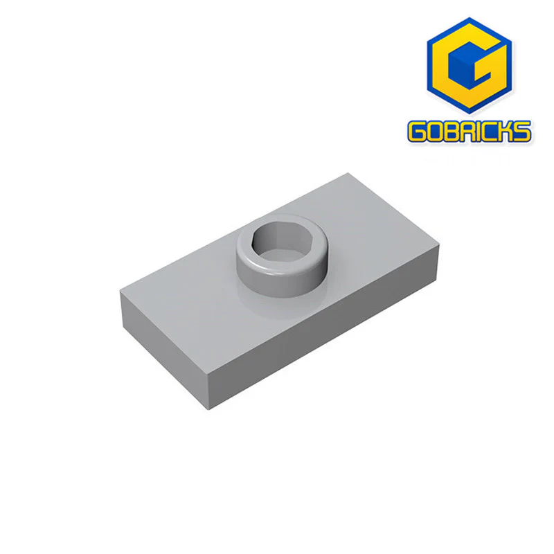 GOBRICKS GDS-803  Modified 1 x 2 with 1 Stud with Groove and Bottom Stud Holder - YWOBB