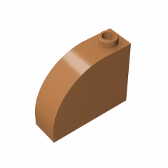GOBRICKS GDS-1118 Curved 3 x 1 x 2 with Stud - YWOBB