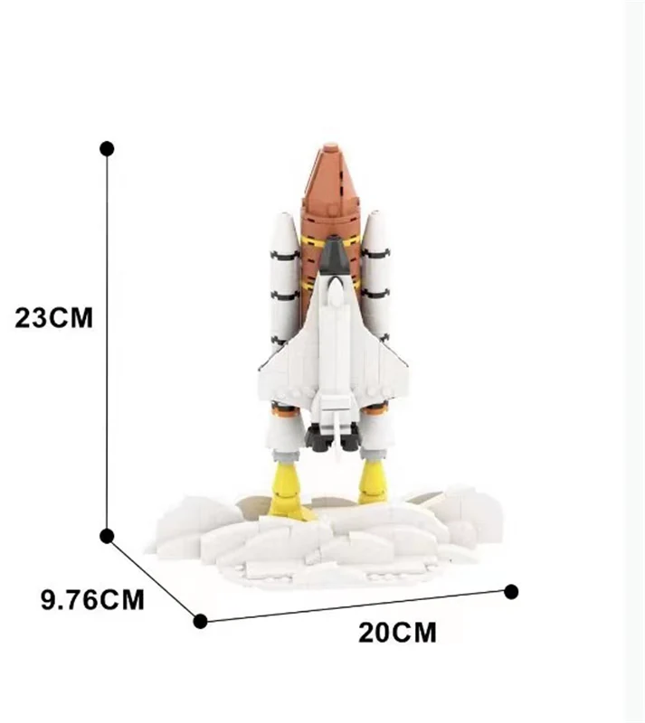 GOBRICKS MOC A0483 space shuttle small - YWOBB
