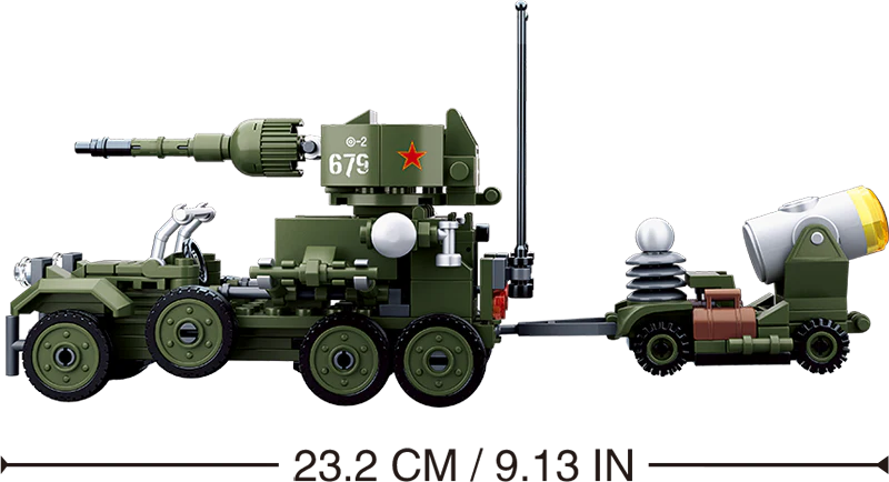 SLUBAN M38-B0679 World War II Reborn Integrated Wheeled Assault Vehicle - YWOBB