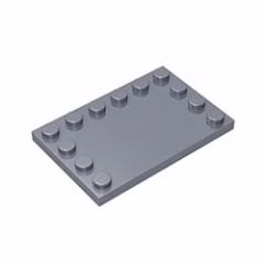 GOBRICKS GDS-757  Modified 4 x 6 with Studs on Edges - YWOBB