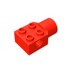 GOBRICKS GDS-1087 Brick Modified 2 x 2 with Pin Hole, Rotation Joint Socket - YWOBB