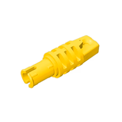 GOBRICKS GDS-1143 Hinge Cylinder 1 x 3 Locking with 1 Finger and Pin with Round Hole and Friction Ridges on Ends - YWOBB