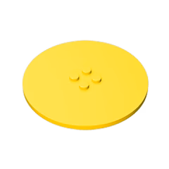 GOBRICKS GDS-1187 Round 8 x 8 with 4 Studs in Center - YWOBB