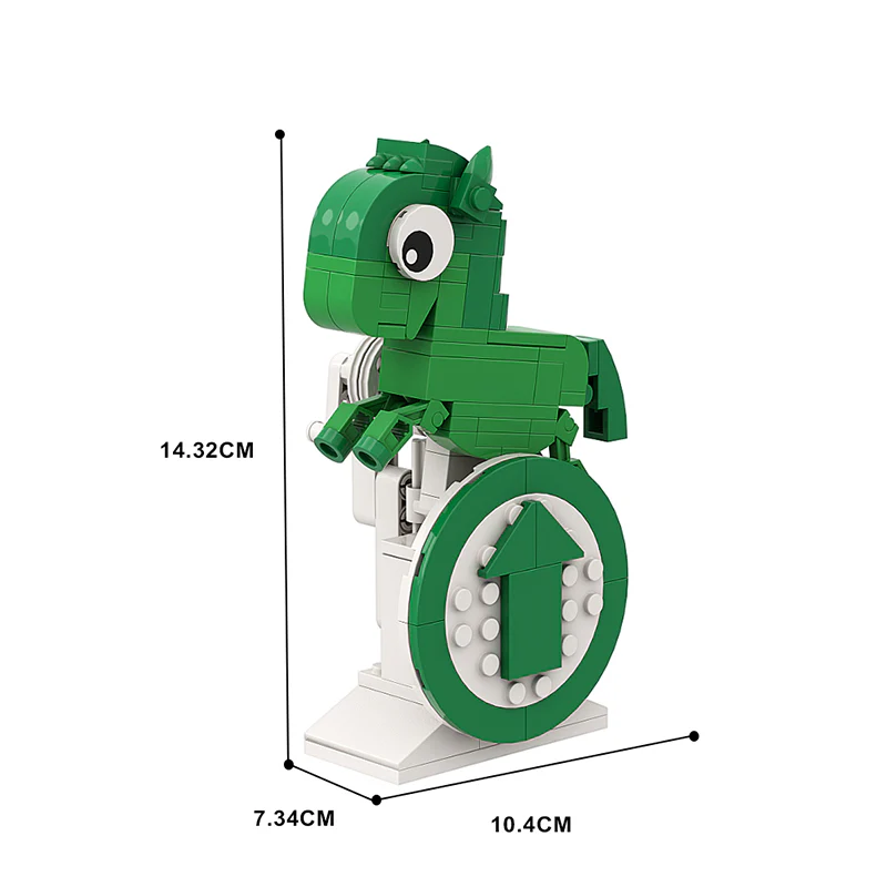 GOBRICKS MOC A0166Y02 another green horse - YWOBB