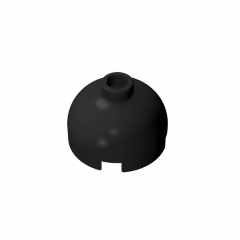 GOBRICKS GDS-742 Round 2 x 2 Dome Top - Hollow Stud with Bottom Axle Holder x Shape + Orientation - YWOBB