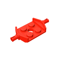 GOBRICKS GDS-1062 Modified 2 x 2 with Wheels Holder Wide and Hole - YWOBB