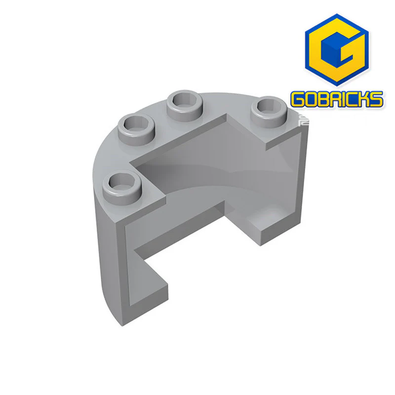 GOBRICKS GDS-1127 Cylinder Half 2 x 4 x 2 with 1 x 2 Cutout - YWOBB