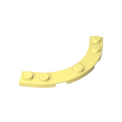 GOBRICKS GDS-90141 Plate Round Corner 5 x 5 Macaroni - YWOBB