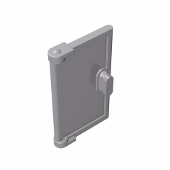 GOBRICKS GDS-793 Door 1 x 2 x 3 with Vertical Handle, Mold for Tabless Frames - YWOBB