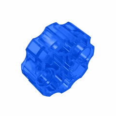 GOBRICKS GDS-1074 Axle Connector Block Round with 2 Pin Holes and 3 Axle Holes - YWOBB