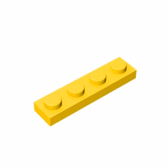 GOBRICKS GDS-504 Plate 1 x 4 - YWOBB