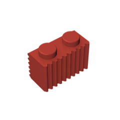 GOBRICKS GDS-797  Modified 1 x 2 with Grille  / Fluted Profile - YWOBB