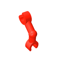 GOBRICKS GDS-1216 Arm Skeleton, Bent with Clips at 90 degrees - YWOBB
