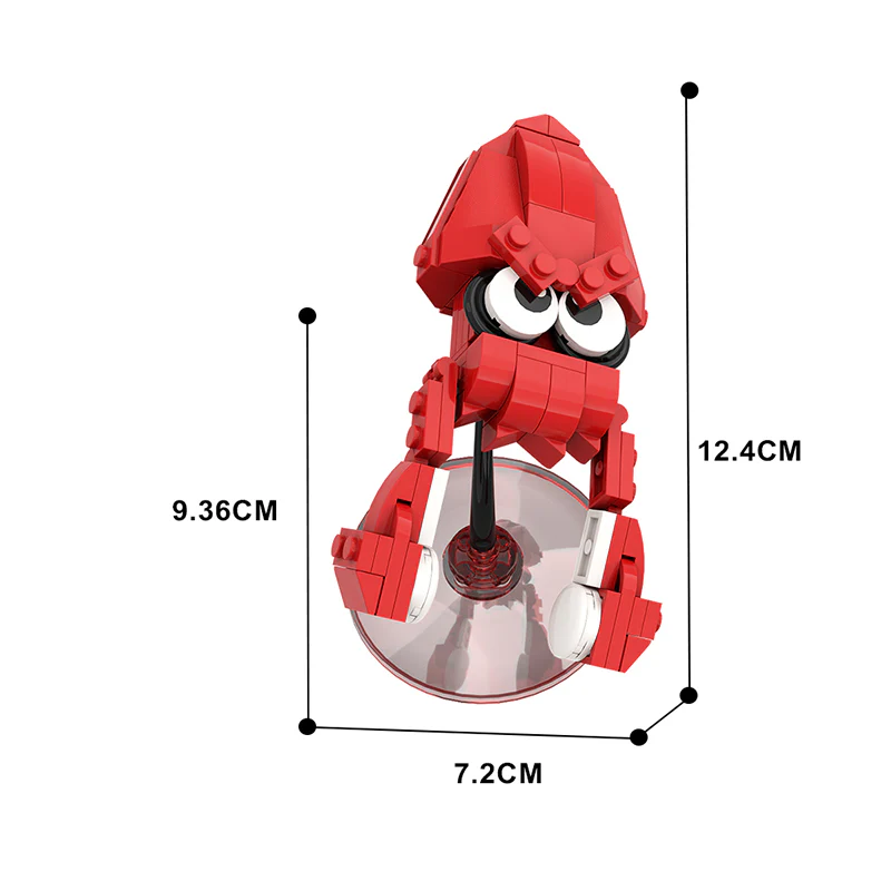GOBRICKS MOC A0277Y02 red squid - YWOBB