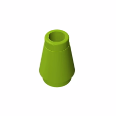 GOBRICKS GDS-606 Cone 1 x 1 without Top Groove - YWOBB