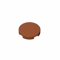 GOBRICKS GDS-611 Round 2 x 2 with Bottom Stud Holder - YWOBB