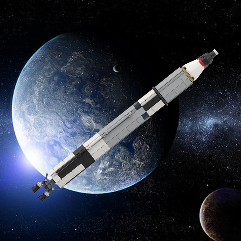 GOBRICKS MOC 34453 Gemini Titan rocket (Saturn V scale) - YWOBB