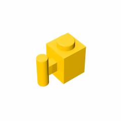 GOBRICKS GDS-653 Modified 1 x 1 with Bar Handle - YWOBB