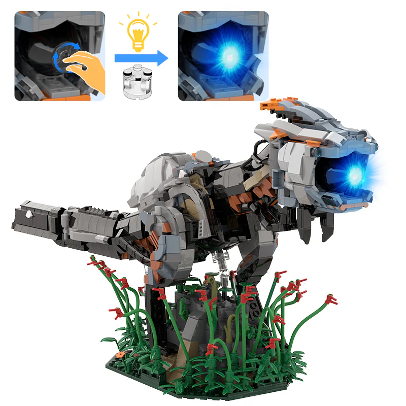 GOBRICKS MOC A1300 Zero Dawn on the Horizon - Red Eyed Observer - YWOBB