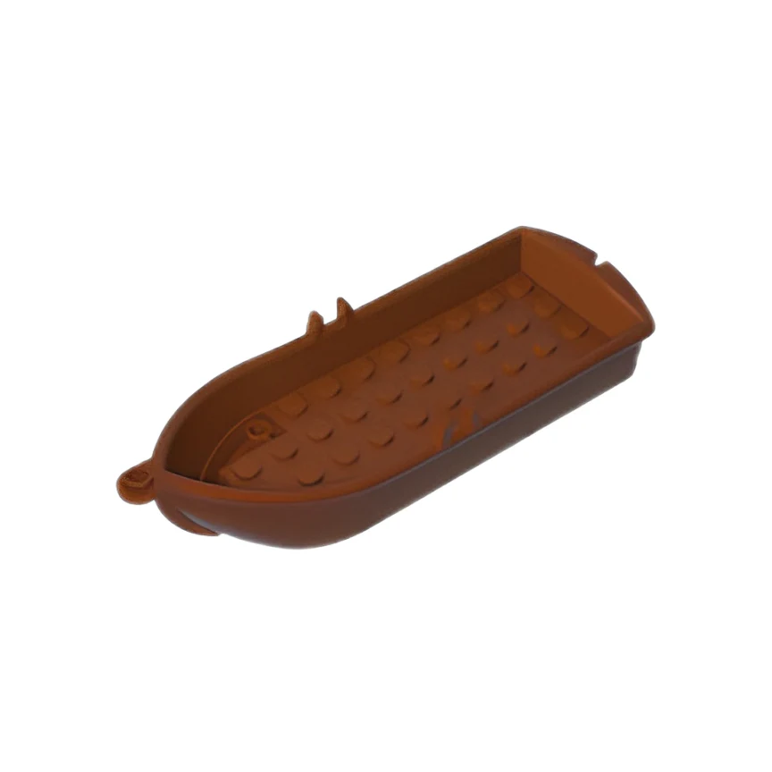 GOBRICKS GDS-90132 Boat 14 x 5 x 2 with Oarlocks and 2 Hollow Inside Studs - YWOBB