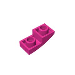 GOBRICKS GDS-795 Curved 2 x 1 Inverted - YWOBB