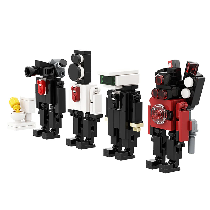 GOBRICKS MOC A0981 toilet man fight - YWOBB