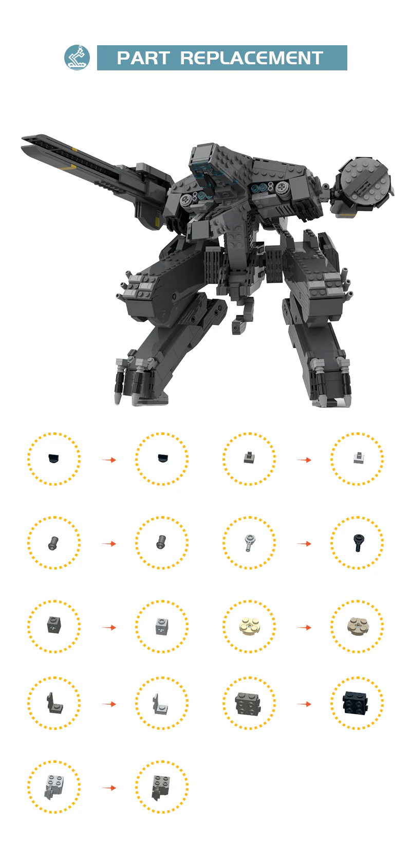 MOC 92620 Metal Gear Rex (Metal Gear Solid) - YWOBB