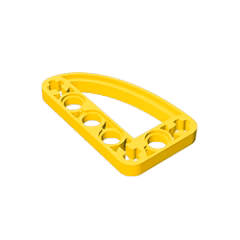 GOBRICKS GDS-970 Liftarm 3 x 5 L-Shape with Quarter Ellipse Thin - YWOBB