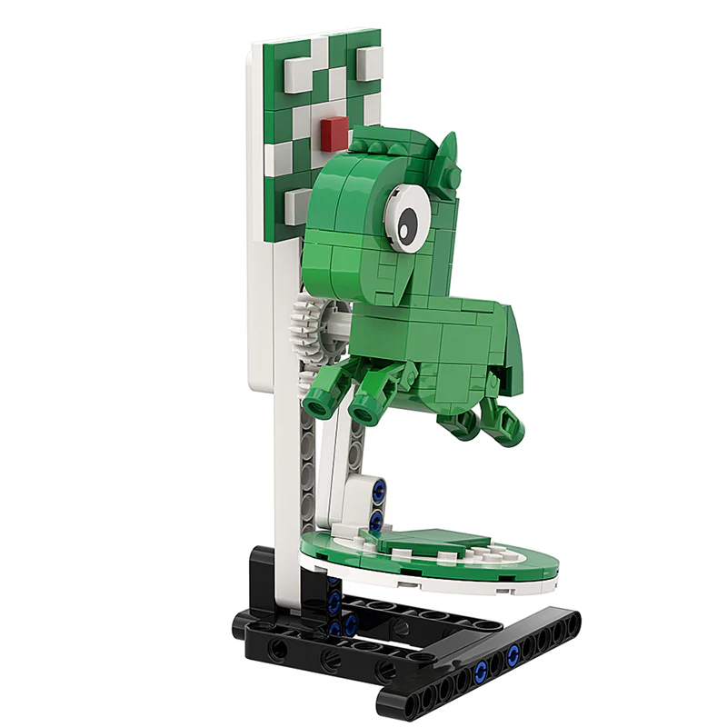 GOBRICKS MOC A0166Y01 a green horse - YWOBB