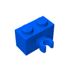 GOBRICKS GDS-651 Modified 1 x 2 with Open O Clip Thick - YWOBB