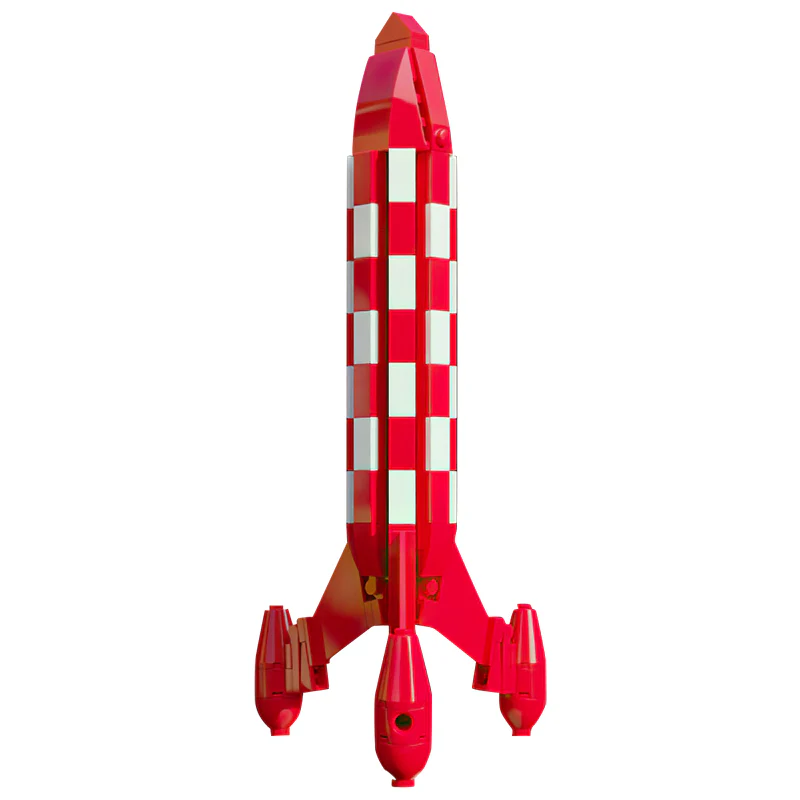 GOBRICKS MOC 39001 Tintin Moon Rocket - YWOBB