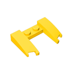 GOBRICKS GDS-1265 Wedge 3 x 4 x 2/3 Curved with Cutout - YWOBB