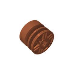 GOBRICKS GDS-1158 Wheel 18mm D. x 14mm with Axle Hole, Fake Bolts and Shallow Spokes - YWOBB