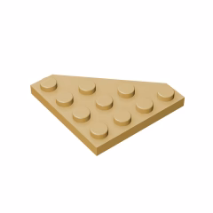 GOBRICKS GDS-554  Plate 4 x 4 Cut Corner - YWOBB