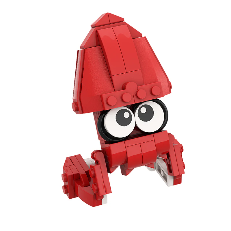 GOBRICKS MOC A0277Y02 red squid - YWOBB