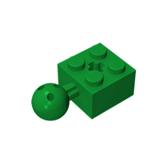 GOBRICKS GDS-976 Brick Modified 2 x 2 with Ball and Axle Hole - YWOBB