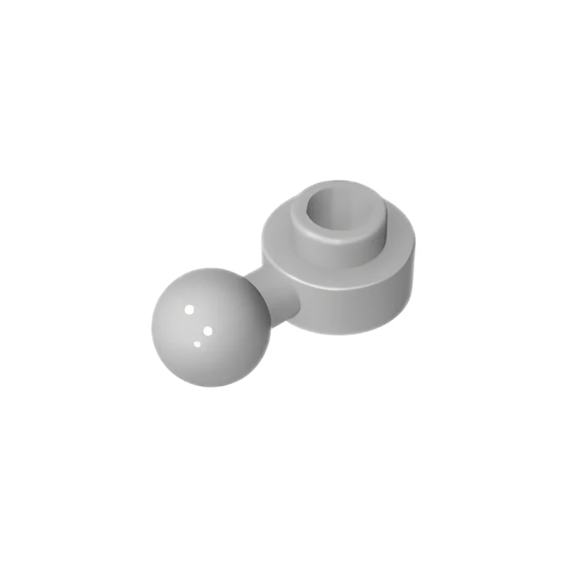 GOBRICKS GDS-1500 1x1 Round plate with hole and ball head on one side - YWOBB