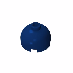 GOBRICKS GDS-742 Round 2 x 2 Dome Top - Hollow Stud with Bottom Axle Holder x Shape + Orientation - YWOBB
