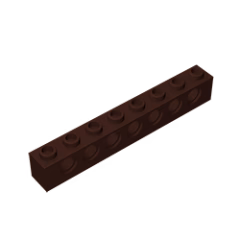 GOBRICKS GDS-627  Brick 1 x 8 with Holes - YWOBB