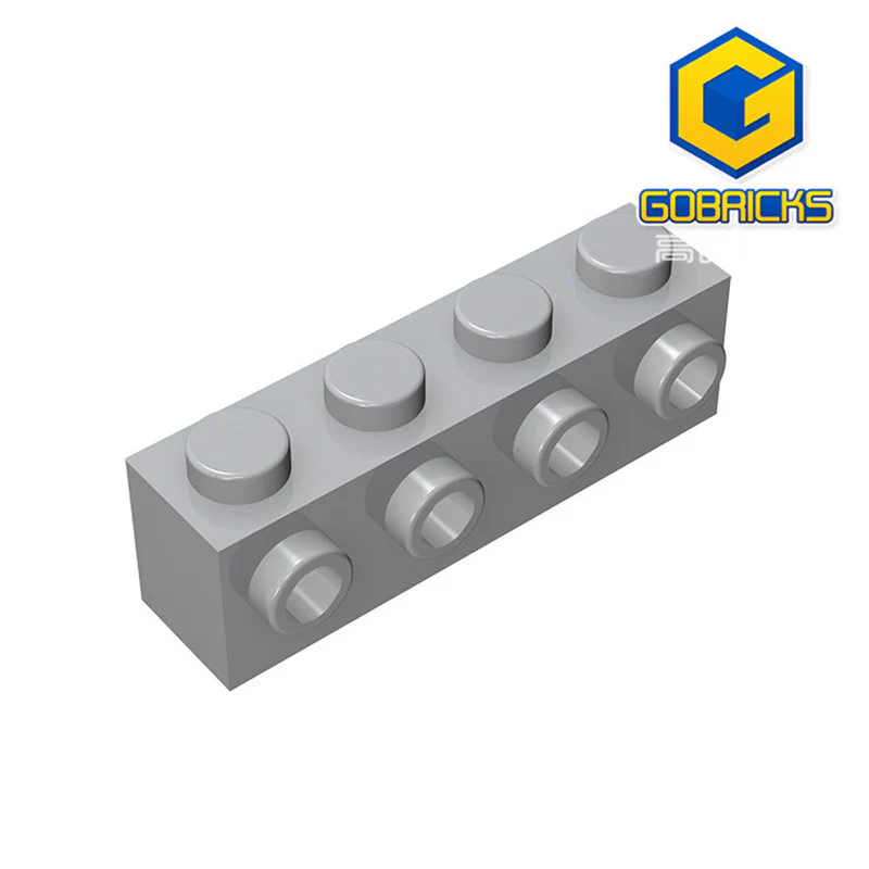 GOBRICKS GDS-637  Modified 1 x 4 with 4 Studs on  Side - YWOBB