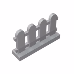 GOBRICKS GDS-1177 Fence 1 x 4 x 2 Paled - YWOBB