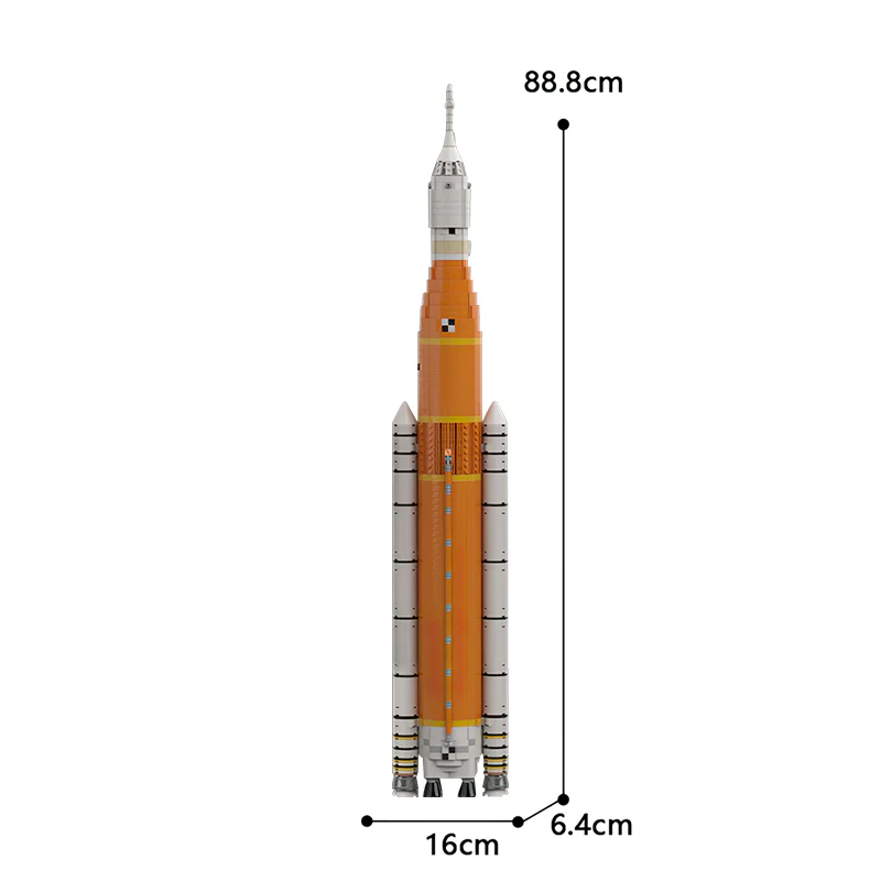 GOBRICKS MOC 28893 NASA Space Launch System Artemis SLS Block 1 (1:110 Saturn V scale) - YWOBB