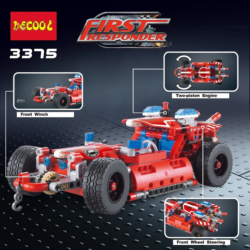 DECOOL 3375 2 In 1 Firman Rescue Vehicle - YWOBB