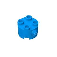 GOBRICKS GDS-1054 Round 2 x 2 with Pin Holes - YWOBB