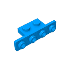 GOBRICKS GDS-638 Bracket 1 x 2 - 1 x 4 with Rounded Corners - YWOBB