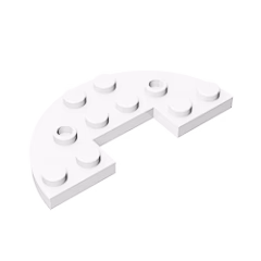 GOBRICKS GDS-705  Round Half 3 x 6 with 1 x 2 Cutout - YWOBB