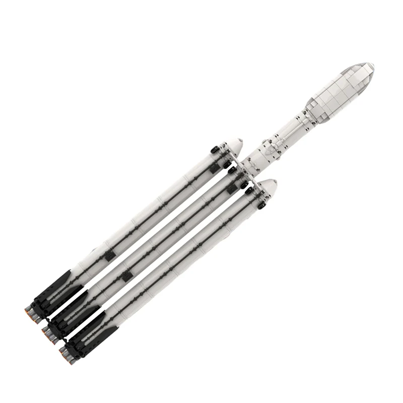 GOBRICKS MOC 75766 SpaceX Falcon Heavy [Saturn V scale] - YWOBB